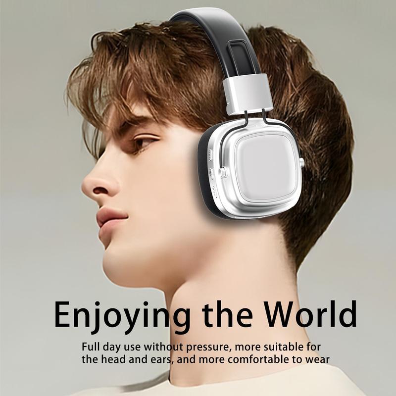 Wireless Over-Ear Headphones, BT5.3 Wireless Headphones, Bluetooth-compatible Fashionable Headphones for Gaming, Travel, Home, Office 2