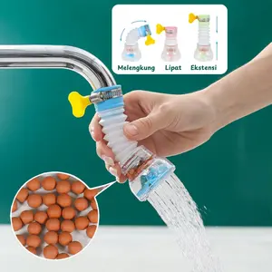 Sambungan Kran Air Bersih 360 Saringan Kran Air Sambungan Keran Flexible Filter Air Anti Splash