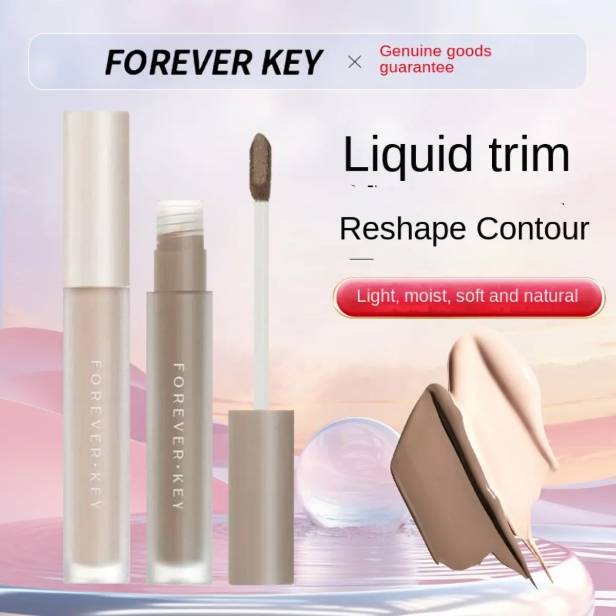 Dán Tạo Đường Viền Lỏng, Foreverkey, Để Tạo Đường Viền Và Bắt Sáng, Thích Hợp Cho Phấn Mũi, Phấn Mắt Và Phấn Mắt Mỹ Phẩm Trang Điểm Cosmetic bảng  chấm phun  tạo khối tag  contour sticks