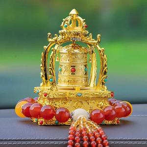 Tháp Kinh Luân Xoay Vĩnh Cử Om Mani Pade Hum Bằng Đồng, Dùng Năng Lượng Mặt Trời Trang Trí Ô Tô