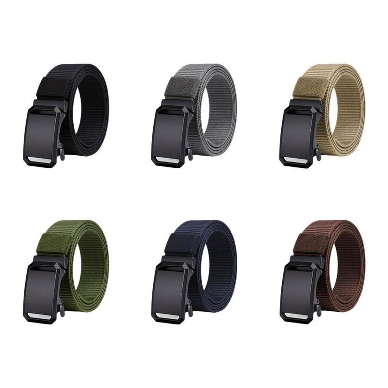 Product Introduction of Casual Men's Belt Canvas Belt Toothless Automatic Buckle Tactical Belt Training Belt Military I1M6 42