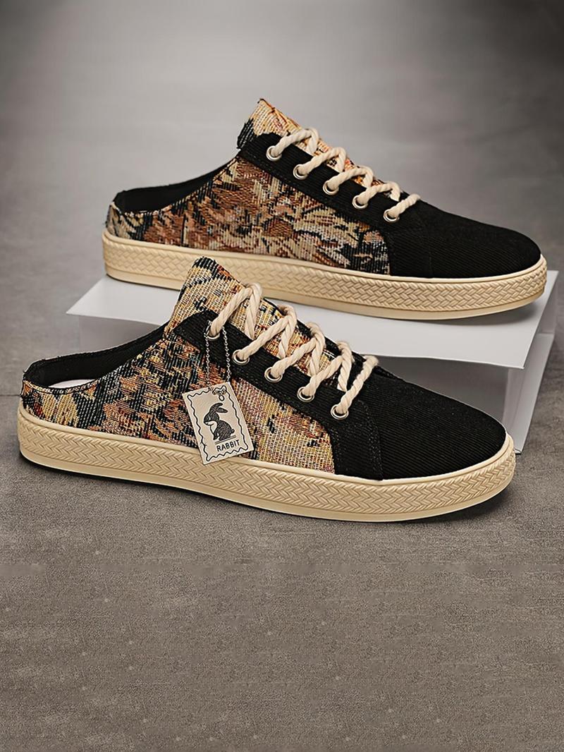 Product Introduction of Men's Patchwork Design Skateboarding Shoes, Sporty Comfortable Shoes for Daily Wear, Male All-match Round Toe Shoes for Daily Wear 1