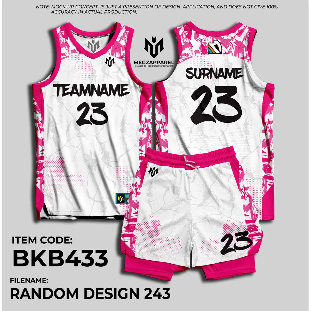 Free Customized Team Name Surname and Number Basketball Jersey for men Full Sublimation BKB433