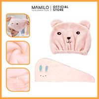 Gambar MAMILO Handuk Kepala Keramas Head Towel Microfiber - White, Button dari Mamilo Online Store Kab. Sukoharjo 1 Tokopedia