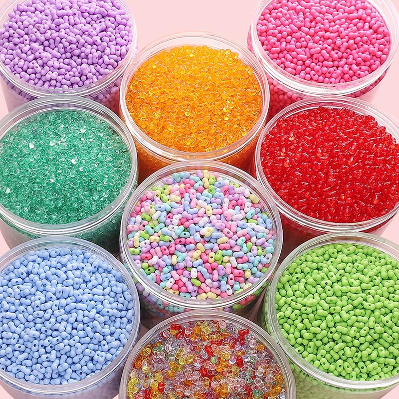 3x6mm Solid Color Acrylic Peanut Beads Bead Zhaohe Style Scattered ...