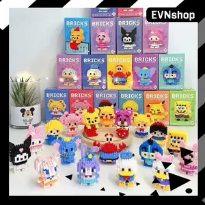 Mainan Mini Brick Karakter / Cute Aesthetic Nano Building Bricks DIY Kuromi