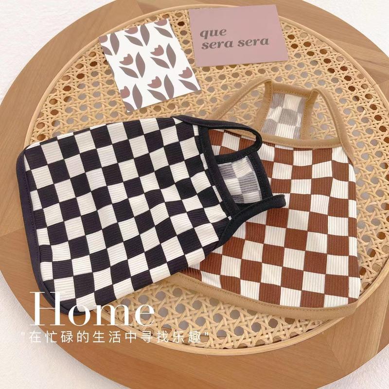 Product Introduction of baju raya kucing real dog shoes bajulebarankucingcore cat gogglesPet Clothes for Dogs and Cats Spring Summer Checkered Home Strap Vest Teddy Bichon Sun Protection Breathable Cool Shirt 5