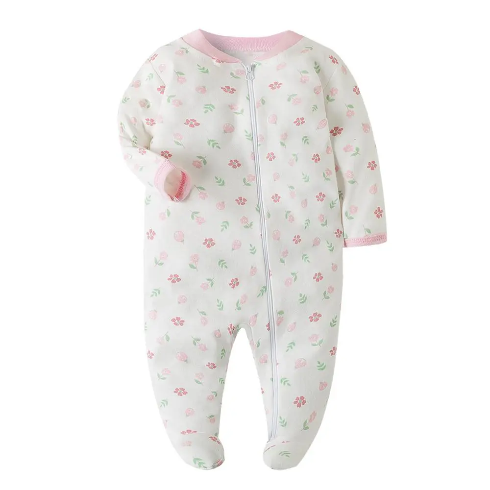 Girl's outfit children's pajamas new born baby clothes set baby clothes girls onesies for baby boy newborn romper Footed Sleepsuit  Cotton Baby Pajamas