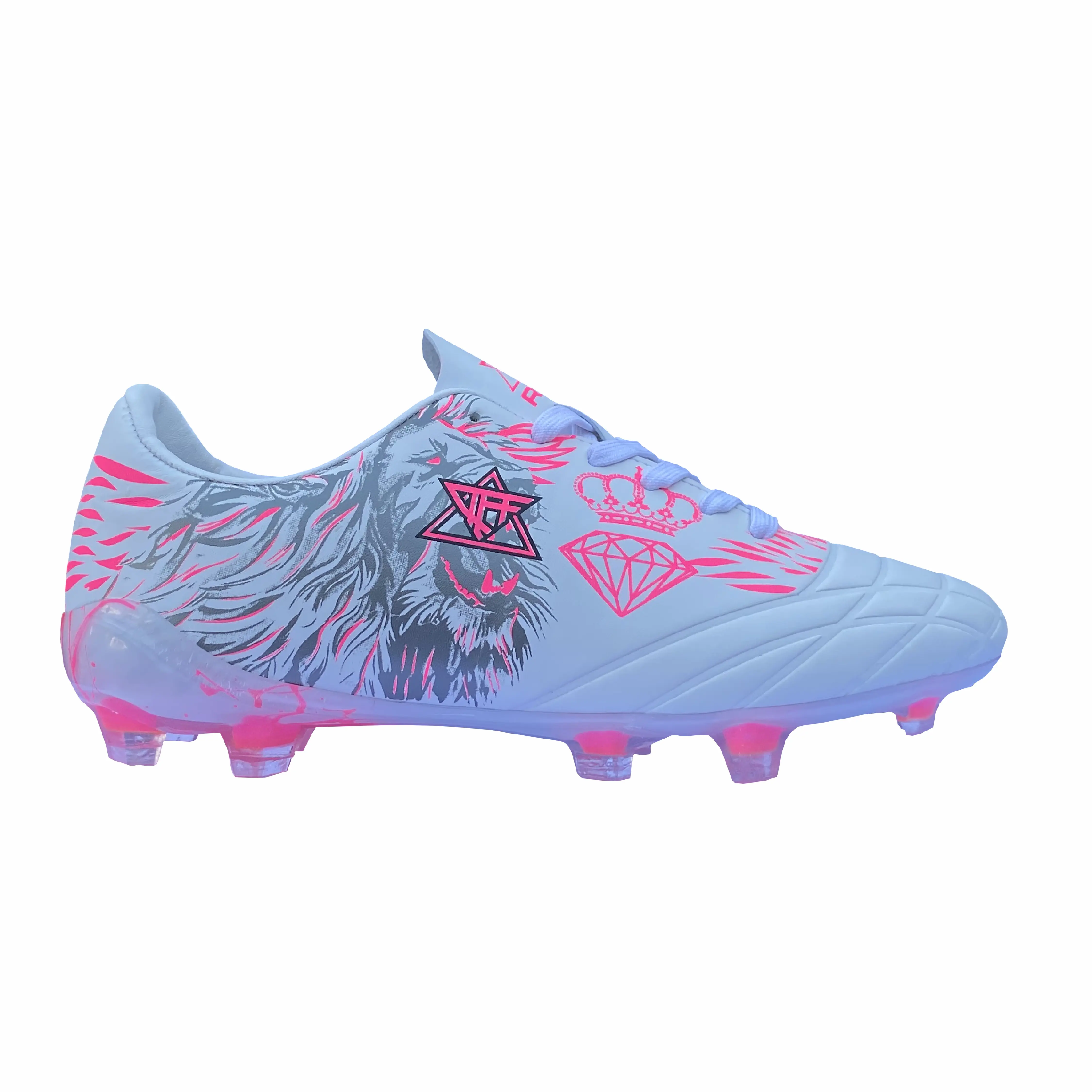 Boots Sepatu Bola RAF VANTHERA WHITE PINK LS Dewasa" Nyaman Pria