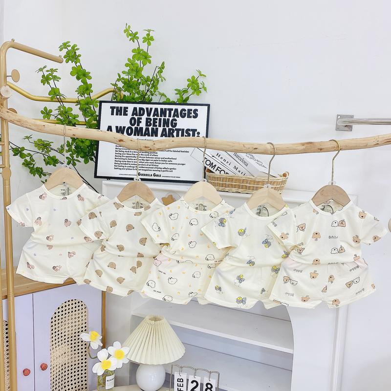 Chất Peptit Combo3 Bộ Cộc Tay Thun Lạnh Peptit In Cả Thân Phong Cách Hàn Quốc Cho Bé Trai Bé Gái bộ đồ liền thân & áo liền quần quanao tresosinh