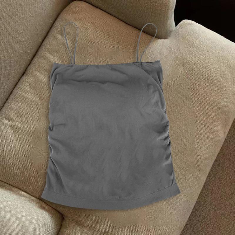Product Introduction of No Steel Ring Tube Top, Bottoming, Short Vest, Small Sling, Women's Summer 2025 New Korean Version Of The Pleated Top 31