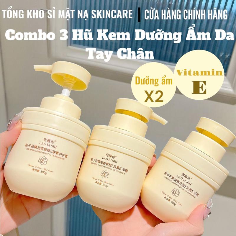  Combo 3 Hũ Kem Dưỡng Da Tay Chân Giúp Cấp Ẩm & Miềm Mượt Da   Hũ 300g    Cosmetic Women 