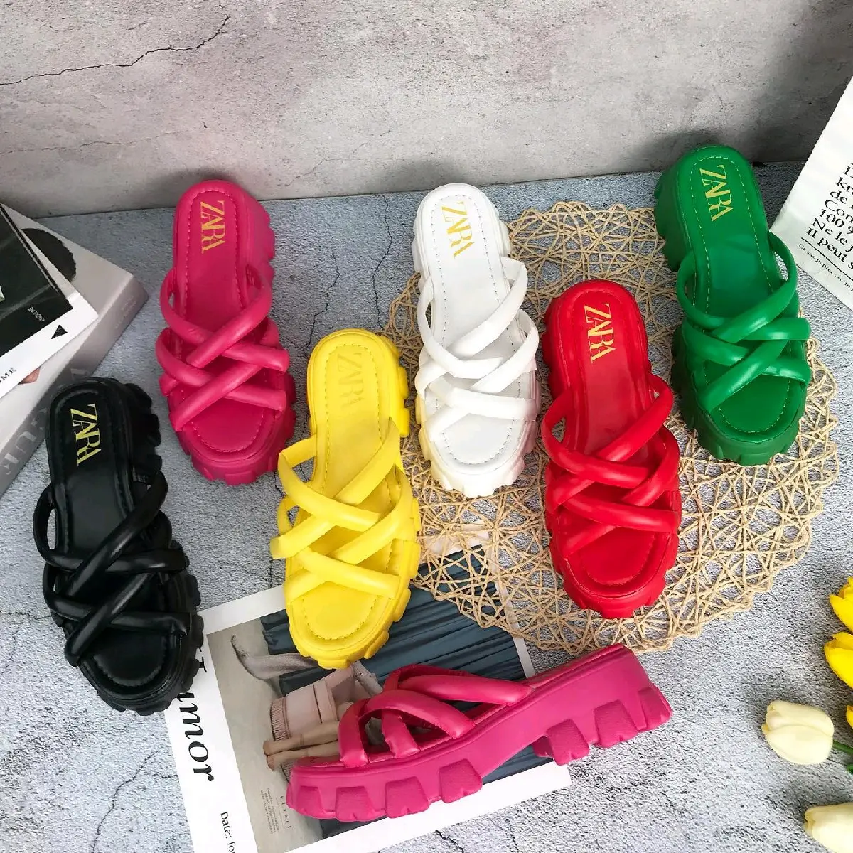 sendal wedges wanita import realpict 9972 tinggi 5cm