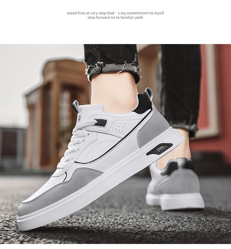 Product Introduction of Fashion Casual Shoes Lightweight Sneaker Work Men's Shoes Spring 2024 New Waterproof Leather Teen Board Shoes Men's Casual All-Matching Fashionable Sports Shoes Men's 12