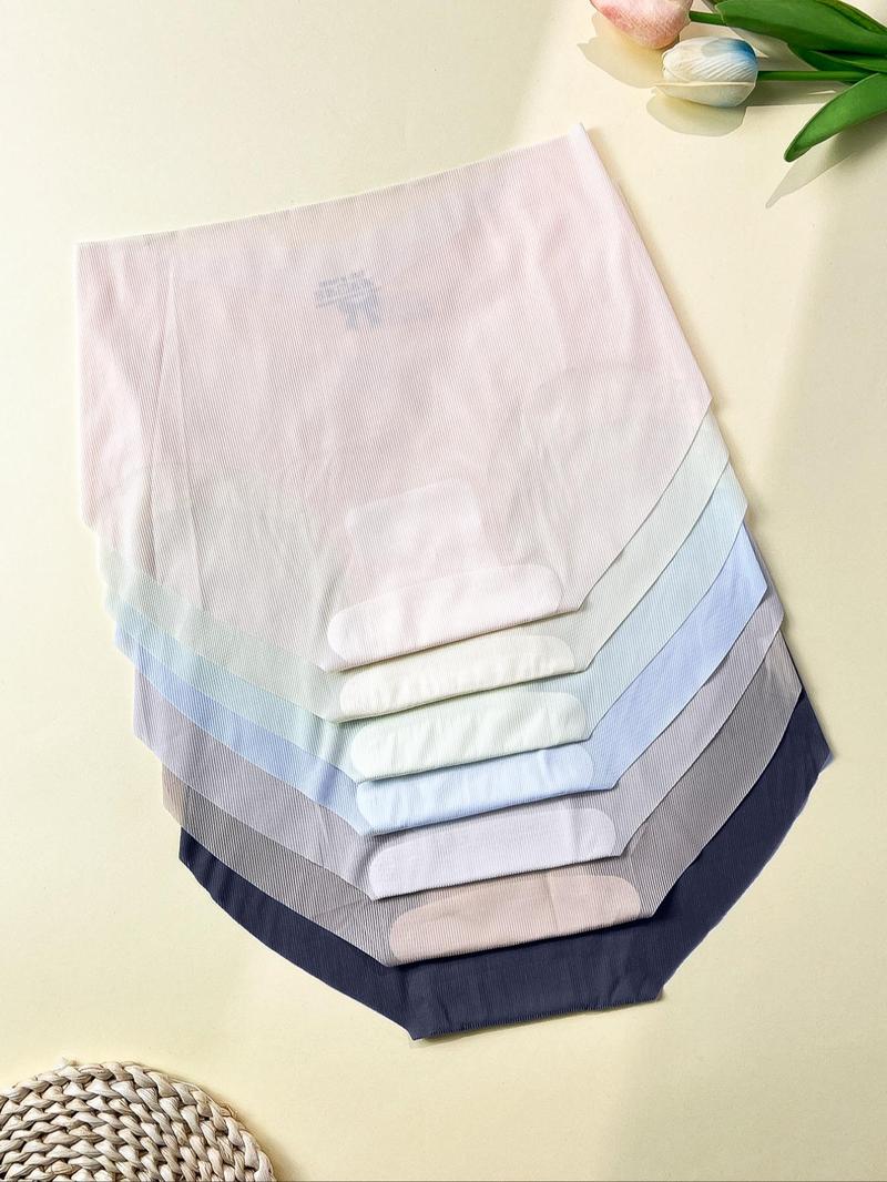 Product Introduction of Women's Bowknot Print Seamless Ice Silk Panty, Breathable Comfy Knicker for Daily Wear, Underwear for All Seasons 7