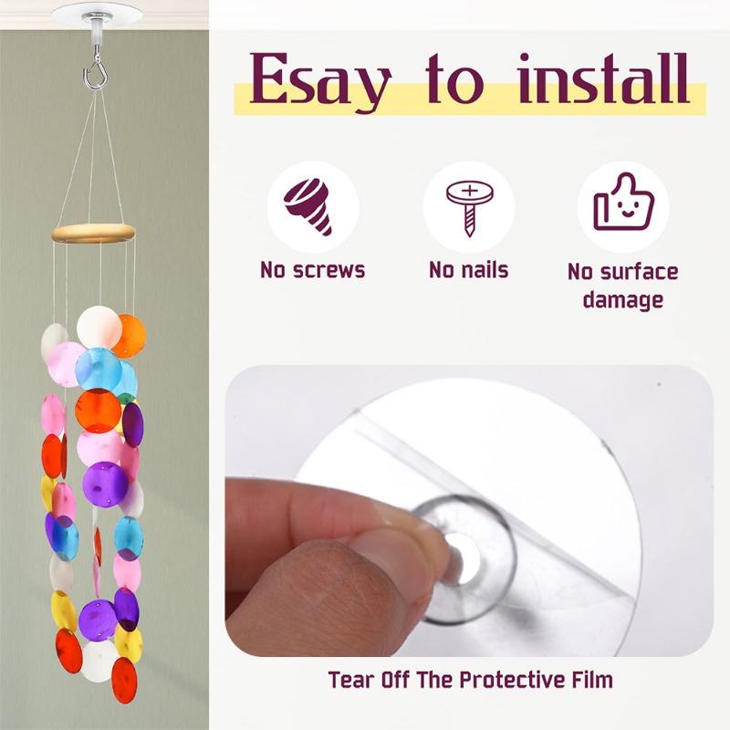 Product Introduction of Self-Adhesive Ceiling Hooks Strong Bearing Sticky Holder Kitchen Wall Key Hangers for Hanging Plants 23