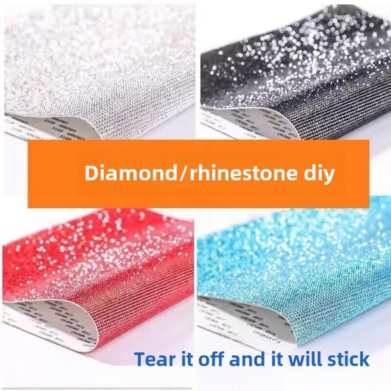 Car Rhinestone Stickers, Crystal Sparkling Diamond Stickers, DIY Diamond Back Adhesive, Cross-border Self-adhesive, Hot Selling Rhinestone Accessories 1