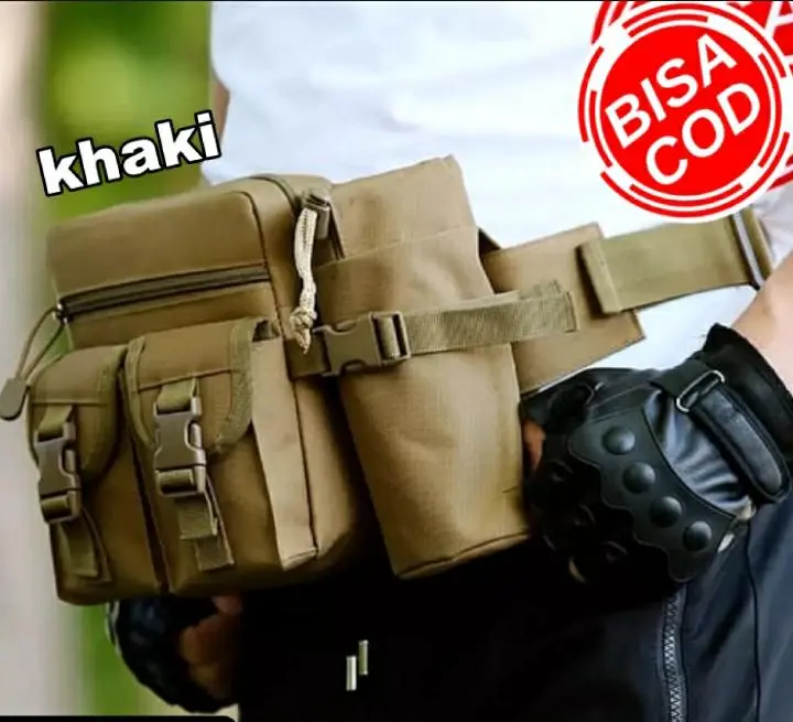 Slempang Army dan Tas Botol HARGA GROSIR 2 in 1 Bisa Lepas Pasang 1
