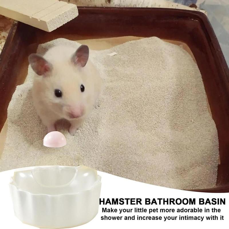 Adorable Transparent Hamster Bathtub & Sand Box | for Hamsters, Chinchillas & Mice | Pet Accessories, Hideout & Bath Supplies #HamsterToys #SmallPetBath #PetAccessories #HamsterBathroom #TransparentPetBasin #SmallPetHideout 5