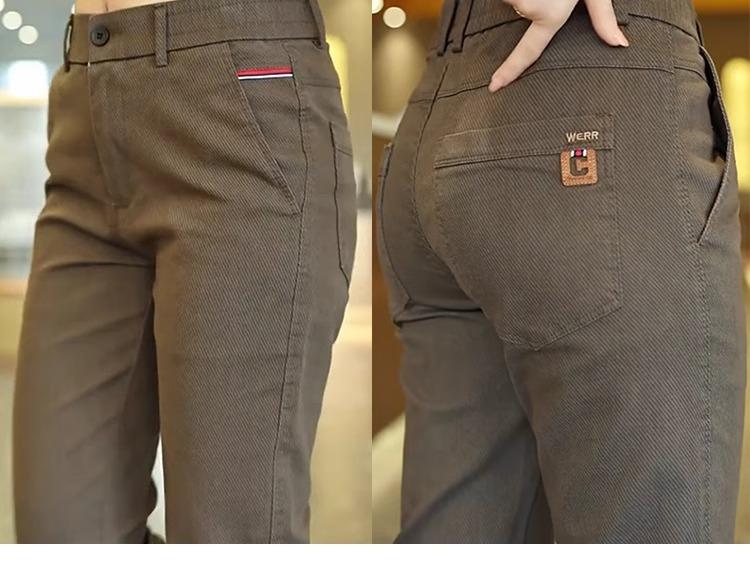 Product Introduction of Men's Elastic Waist Straight Cut Casual Pants - Spring Loose Fit Trousers (Big Size Available) - Comfortable Stretchable Joggers 4