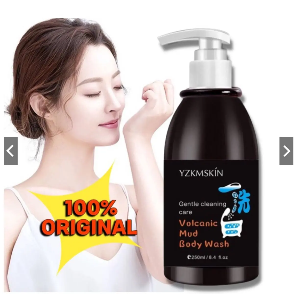Original Lumpur Vulkanik 250ML Mud Body Wash Sabun Pemutih Kulit Badan Viral 2023