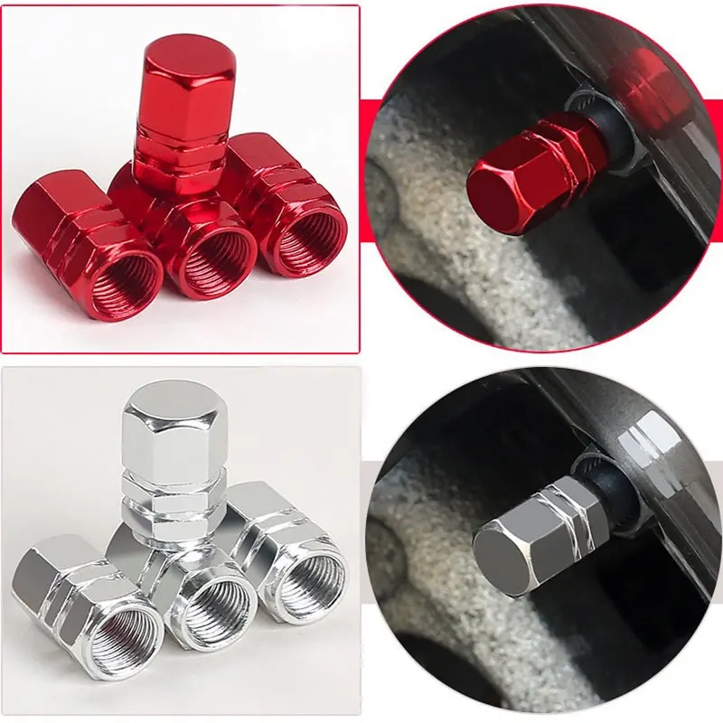 Mũ Van Lốp Ô Tô, Bộ 4 Cái, Cho Lốp Bánh Xe Ô Tô, Mũ Thân Van Lốp, Nắp Phong Cách, Phụ Kiện Xe Máy, Phụ Tùng Thay Thế Ô Tô 2