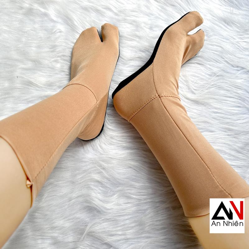 vớ hài xỏ ngón đế đen cổ cao 5cm 15cm 20cm sử dụng cho chống nắng ủ kem giữ ẩm 4