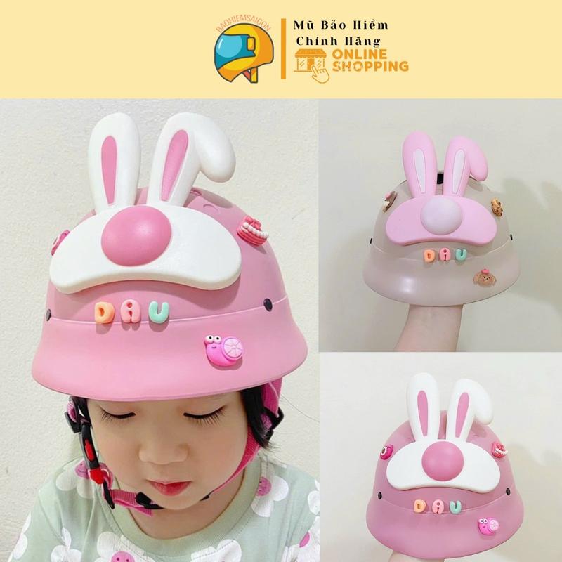 Tặng Charm Tên Theo Yêu Cầu Nón Bảo Hiểm Vành Tròn sơn nhám cho bé 2-6 tuổi cute đáng yêu