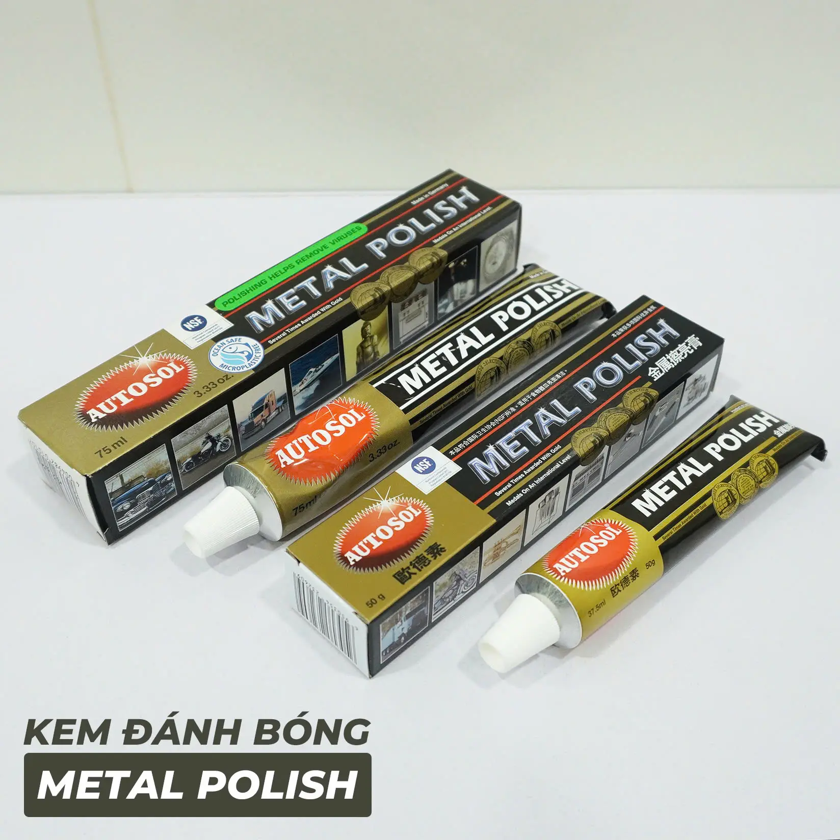 Kem đánh bóng Metal Polish (50g/ 100g), đánh bóng lư đồng, inox