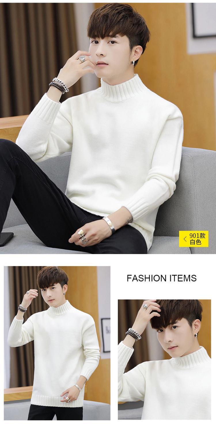 Product Introduction of Áo Len Nam, Phong Cách Hàn Quốc, Dáng Ôm, Thời Trang Hợp Xu hướng, Cổ Trung, Màu Trơn Dệt Kim, Cổ Áo Giả, Áo Cardigan Cơ Sở, Hợp Xu hướng, Thích Hợp Cho Mùa Thu， Menswear， Xám 6
