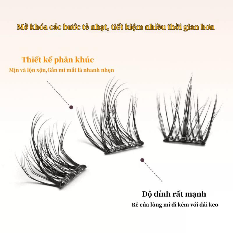 Product Introduction of QianYun 5D Lông Mi Tự Dính Lông Mi Cụm Ba Chiều (D Curl) Lông Mi Giả Không Cần Keo 21