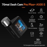 Gambar 70mai Smart Dash Cam Pro Plus A500S Set Front HD 1944P & Rear 1080P  Built-in GPS 24H Parking Surveilance Car Camera Kamera Depan dan Belakang Kamera Dasbor Mobil 2023 - Front+Rear, Camera Only dari 70mai Official Indonesia Kota Tangerang 3 Tokopedia