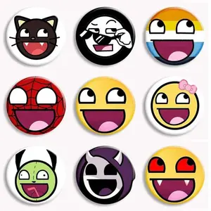 Jarcolee 30 Style Creative Epic 44mm Face Soft Button Pin Funny Epic Face Meme Brooch Badge Bag Jewelry Decor Friends Gifts Quality High Premium