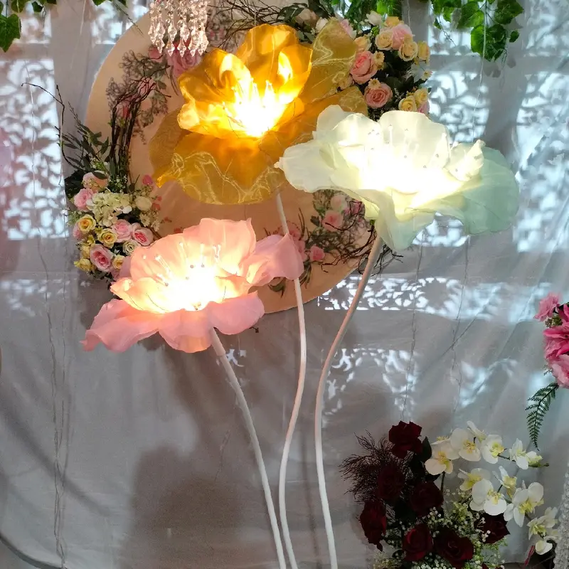 Standing Lampu Hias Dekorasi Satu Set Isi 3 Tiang Sudah Berikut Kelopak/Lampu Hias/Kelopak Lampu Hias 3
