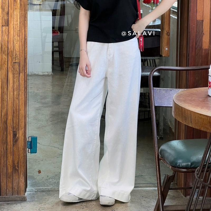 Quần jeans suông ống rộng phong cách Hàn Quốc H2 288 1
