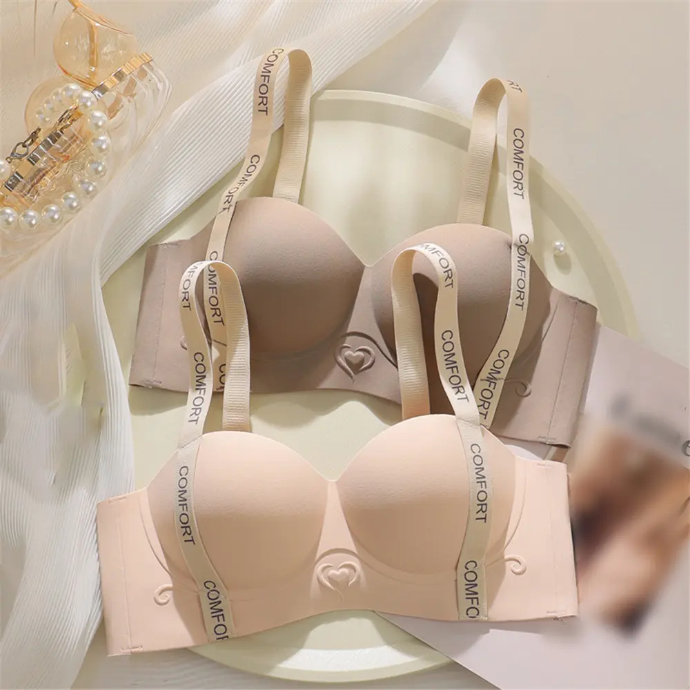 Bra Tekan Ke Atas, Untuk Wanita, Tanpa Cincin Keluli, Lancar, Sesuai untuk Dada Kecil, Berkumpul, Anti-kendur, Mengumpul Payudara Sisi, Bra Sokongan Lembut