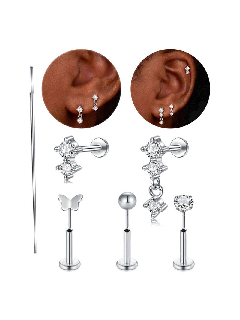 Product Introduction of 2025 New Style Stainless Steel Earrings, Cute Piercing Jewelry for Women, Fashion Accessories for Party, Daily Clothing Decor 0