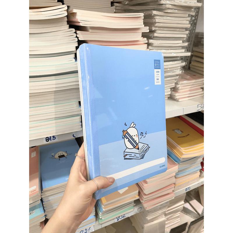 [Nguyên lốc] Vở Klong caro nét đứt 6x6mm may dán gáy B5 80/120/200 trang tập vở Dash Caro tiện lợi