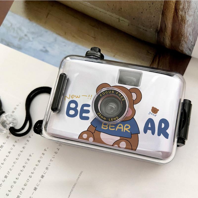 Fool Mini Retro Film Cameras Bear Bear Waterproof Multiple Times Polaroid Children's Birthday Ideas Gift Equipment Instant 3