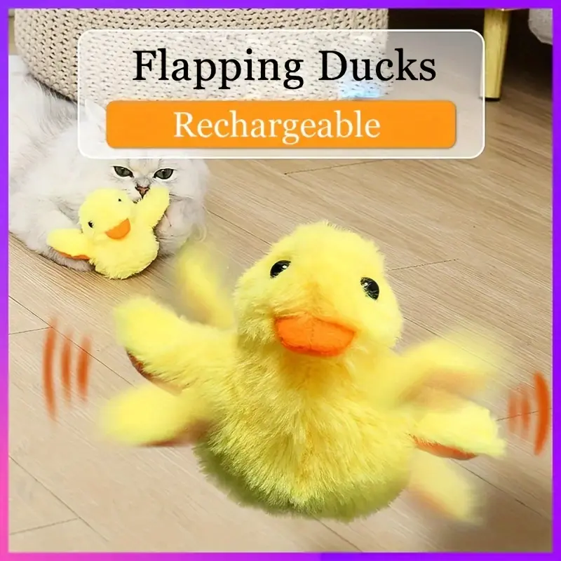 Interactive Electric Cat Toy - Quacking Duck Sound, Soft Plush - TikTok ...