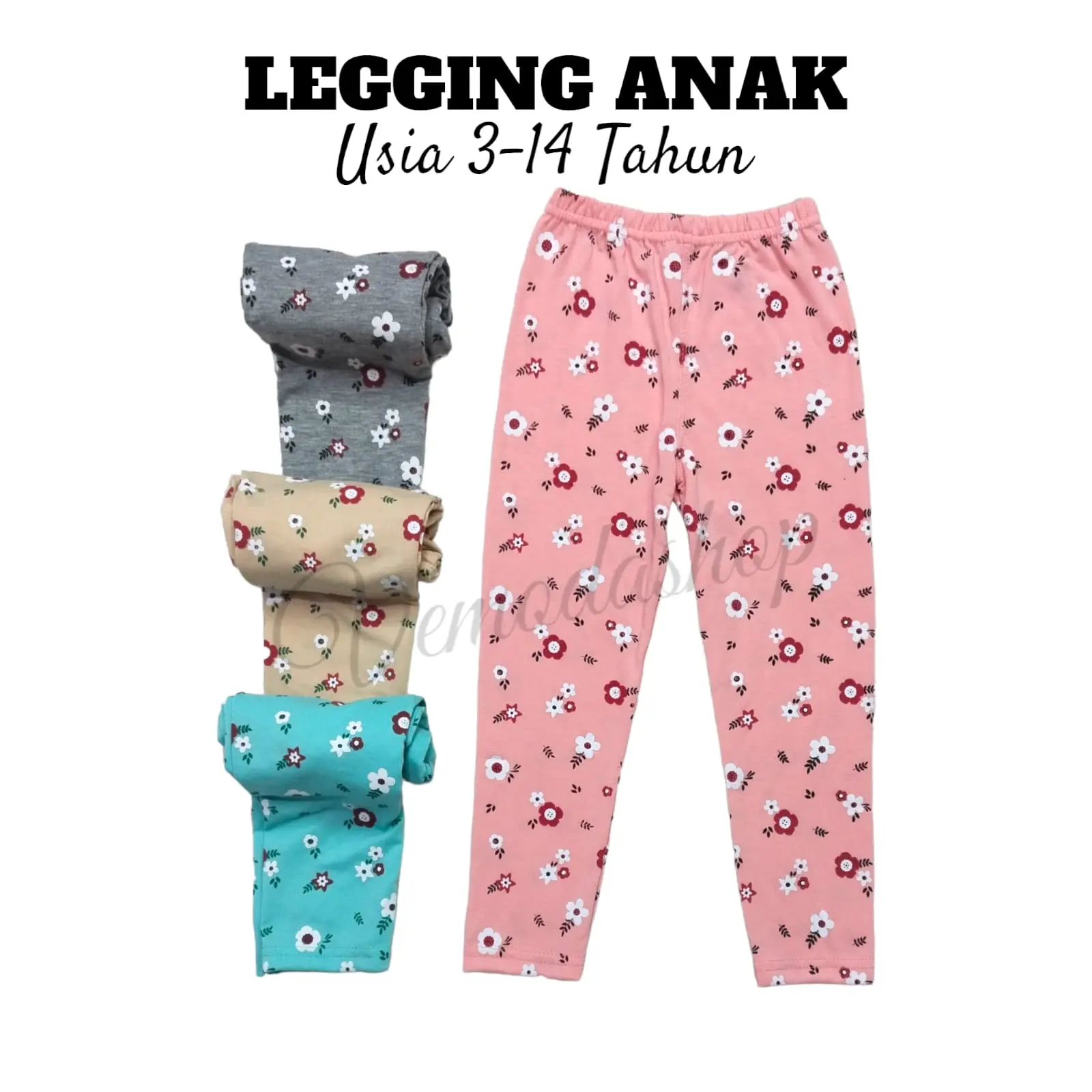 Celana Legging Panjang Anak Perempuan Usia 3-14 Tahun Motif SABLON FULL GAMBAR Fashion