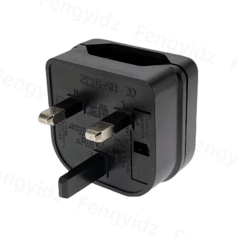 Product Introduction of 2024 2 Pin to 3 Pin EU to UK Power Socket Portable PC Plug Converter 250v Charger Travel 18