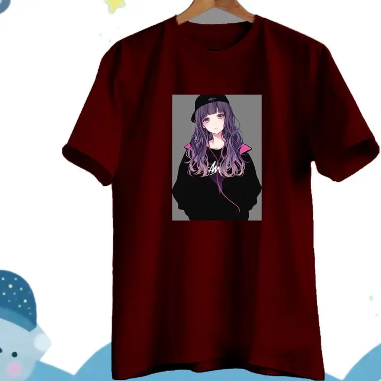 BAJU KAOS ANAK PEREMPUAN LENGAN PENDEK OVERSIZE GIRL USIA 10-13 TAHUN D404 Fashion 2