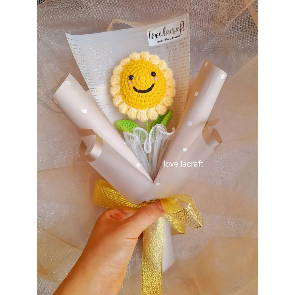 Smile Flower Bouquet | Buket Bunga Rajut Super Cute Gemoy Lucu
