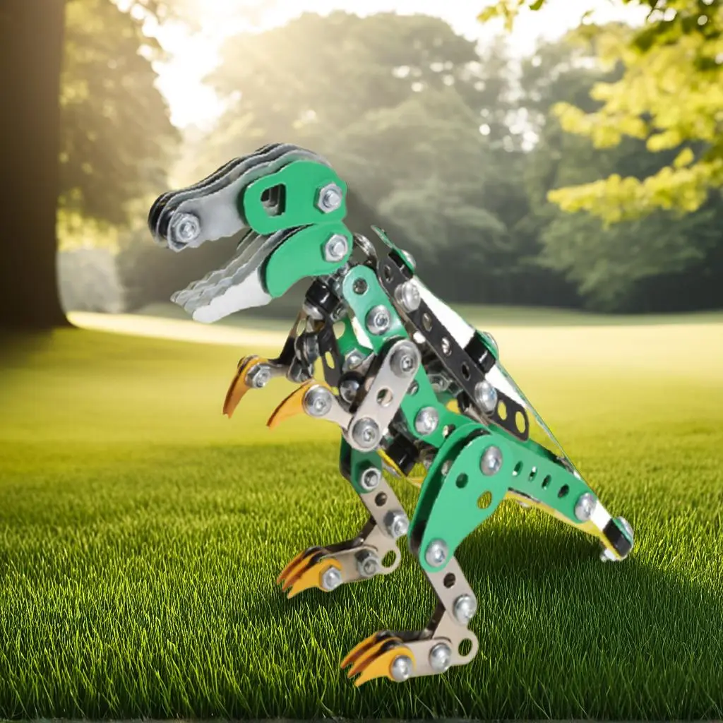 DIY Dinosaur Design Building Blocks Toy, Creative Screw Assembly Dinosaur Toy, Educational Assembly Toy for Teenager & Adults