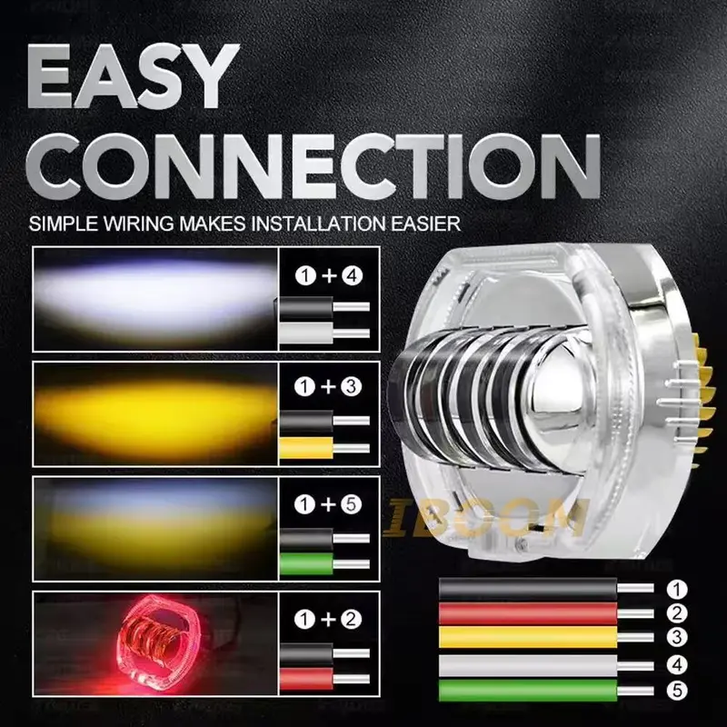 BECKY Lampu Tembak DayMaker Biled New Shroud Projie Biled 5 Kabel Lampu tembak Biled gen 2 Projie Biled proji Biled 4 lensa 8D 6