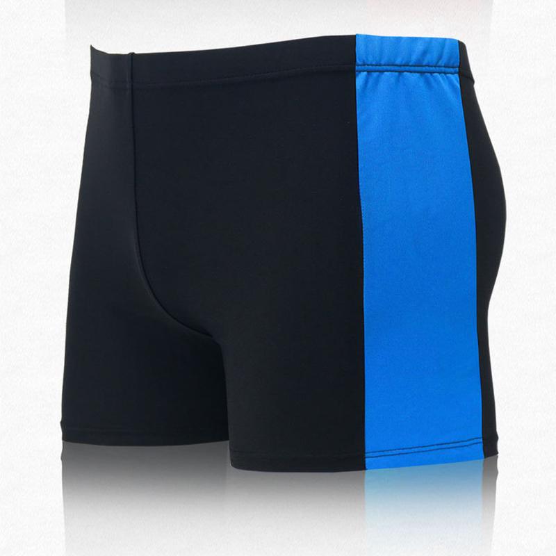[Honbata]-Adult Men Swimming Trunks Mid-rise Elastic Waist Patchwork Color Water Repellent Swimwear Quick Drying Swimming Trunks Swim Shorts 8