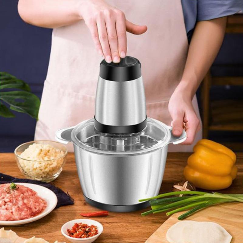 Máy Xay Thịt Đa Năng Cối Inox 304 , Công suất 250W - Dung tích 2L - Máy xay sinh tố Máy xay tỏi ớt Máy xay thức ăn dặm cho bé . Bảo hành 1 năm Lỗi 1 đổi 1