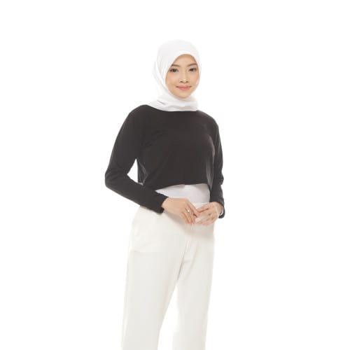 MANSET INER WANITA BAHAN SPANDEK SIZE STANDAR UP TO BB 95KG Muslim Baju Atasan Panjang Basic 3