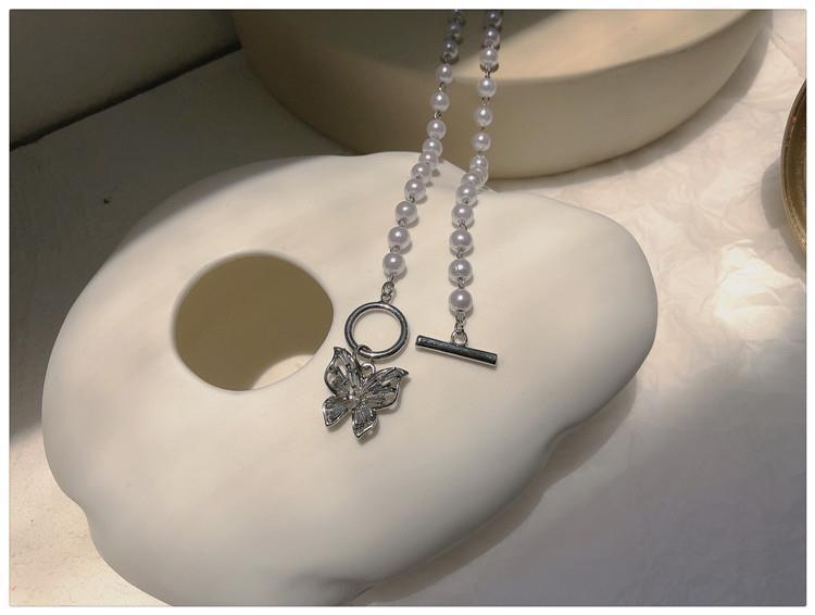 Product Introduction of Luxurious Luxurious California Girl ~ Super Fairy Diamond-Studded Pearl Butterfly Collarbone Chain Cool Disco Choker Necklace Neck Chain Trend 5